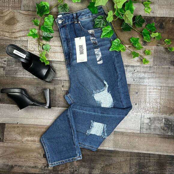 Refuge Distressed Baggy Mom Jeans Size 13 Grunge 90s Y2K Vintage-Inspired Denim - Picture 14 of 14